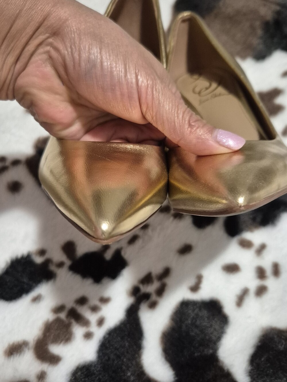 Sam Edelman Metallic Gold Pointed Toe Pumps ..Size:5.5 - Picture 6 of 14